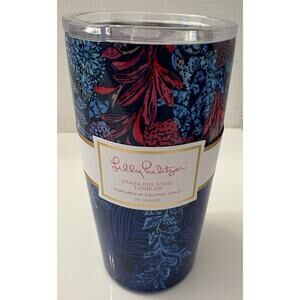 Lilly Pulitzer Calypso Coast 20oz Insulated Tumbler w/Lid Stainless Steel Blue